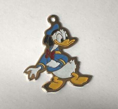 1980's Vintage ~ Donald Duck Walt Disney World Enamel Pendant-image