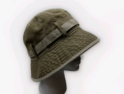 Vintage Walt Disney World Safari Tan ish Green Bucket Hat With Loops -image