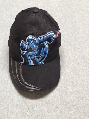 Vintage Walt Disney World Darth Vader Hat Black Blue Red Adjustable 2003-image