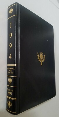 Encyclopedia Britannica '1994 BRITANNICA BOOK OF THE YEAR Padded Leather like -image