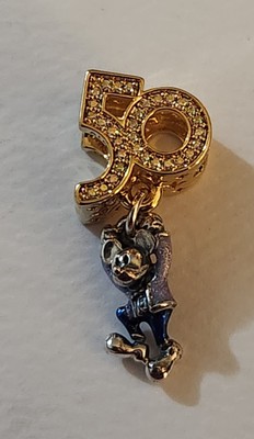 Disney Parks Pandora WDW 50th Anniversary Mickey Mouse Dangle Charm 2021. TK20-image