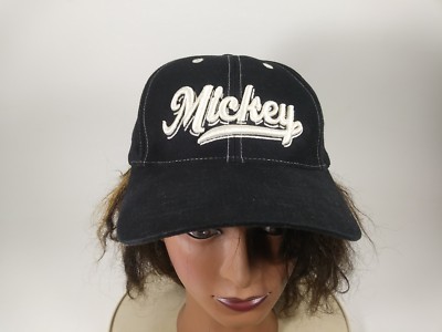 RARE Vintage Mickey Mouse Script Embroidery Hat Walt Disney World Made in R.O.C.-image
