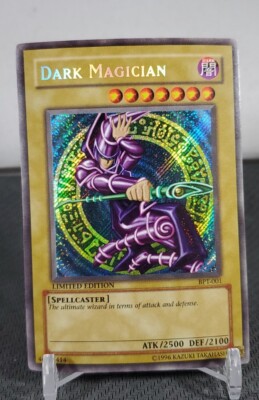 Yu-Gi-Oh TCG: Secret Rare Dark Magician BPT-001, 2002 Collector's Tin, LE-image