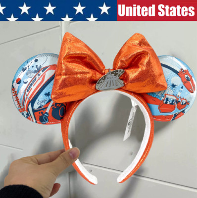 Disney World Parks Magic Kingdom Tomorrowland Minnie Ears Headband US Ship-image