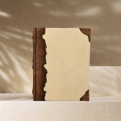 Book of Shadow Vintage Leather Bound Journal with Antique Deckle Edges Paper-image
