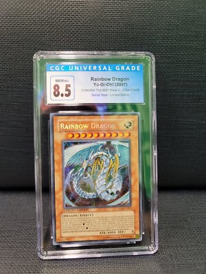 Yu-Gi-Oh! Rainbow Dragon Limited Ed Secret Rare - CT04-EN005 - CDC Graded 8.5 NM-image