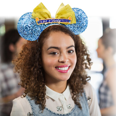 Walt Disney`World Parks Entrance Minnie Mouse Marquee Ear Headband ·-image