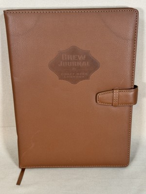Brew Journal Craft Beer Log Brown Leather Book-image