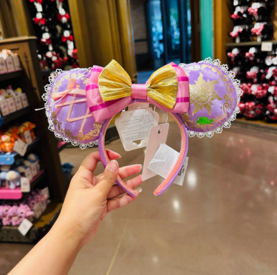 New DisneyParks Mickey Ears Rapunzel Tangled Pascal Minnie Headband Disneyland-image