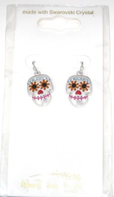 Disney Park Arribas Earrings✿ Coco Sugar Skull Made with Crystal from Swarovski-image