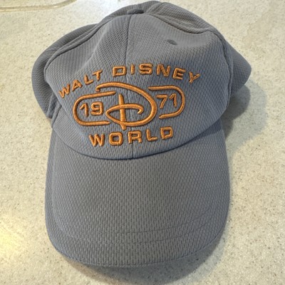 Disney Parks Gray Orange Walt Disney World 1971 Baseball Cap Hat Adjustable-image