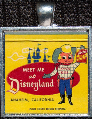 Frito Kid Meet Me at Disneyland Anaheim Disney World WDW Silver Pendant Necklace-image