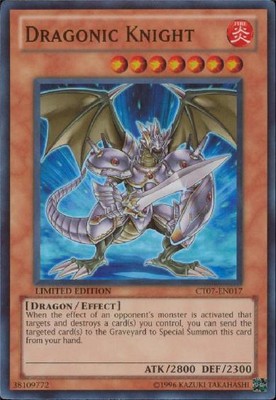 Dragonic Knight - CT07-EN017 - Super Rare - Limited Edition - Heavily Played-image