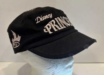 Disney Parks Princess Hat Youth Pink & Black Rhinestone 90s Army Cadet Cap NWT-image