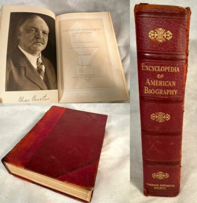 Vintage 1930 Encyclopedia Of AMERICAN BIOGRAPHY Historical Society V. XL Leather-image