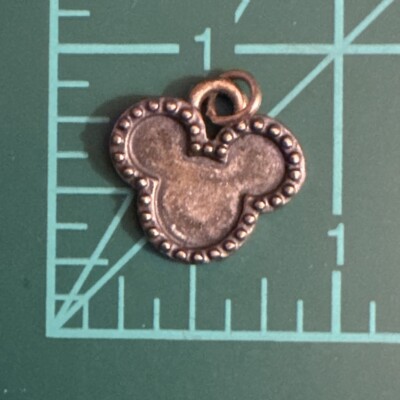 Mickey Head Ears 925 Sterling Silver Charm Disney World WDW Vintage 0656-image