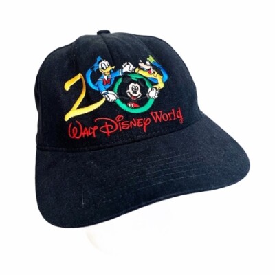 Walt Disney World 2000 Black Adjustable Hat Youth Unisex Baseball Cap-image