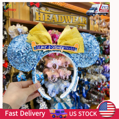 US Walt Disney  World Parks Entrance Minnie Mouse Marquee  2025 Ear Headband New-image