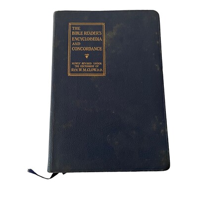 Bible Reader's Encyclopedia and Concordance by Rev W.M. Clow - Leatherette 1962-image