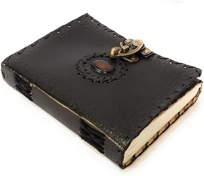 TUZECH Large Writing Notebook Handmade Leather Bound Vintage Journal Women&Men-image