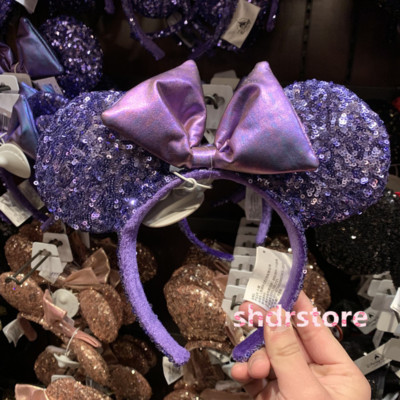 SHDR Purple minnie mouse ear Headband sequined Disneyland Disney Park-image