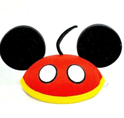 Disney Parks Mickey Mouse Ears Tail Traditional Red Pants Kids Hat Youth Cap-image