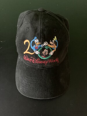 Walt Disney World 2000 Hat Black Adjustable Baseball Cap Pre-Owned-image