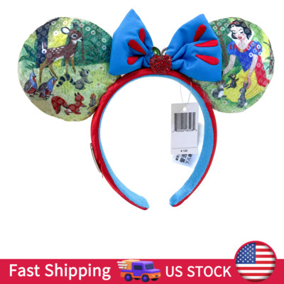 Disney. Parks 100 Years Decades 2 of 10 Snow White Minnie Ears Headband 2025-image