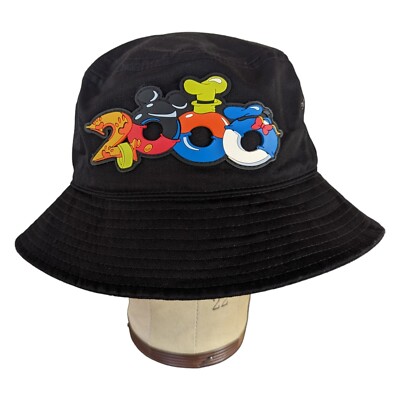 Vintage 2000 Walt DISNEY World Parks Bucket Hat Mickey Goofy Donald Pluto S/M-image