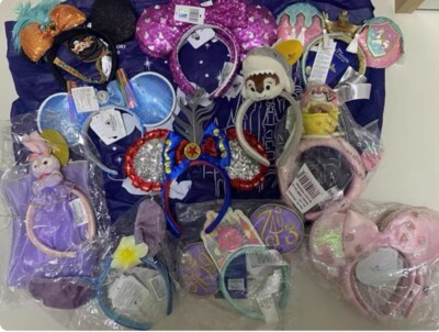 100+ Disney Parks Minnie Ears Loungefly Cinderella Anna Bella Bow Headband US-image