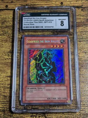 Yugioh Gearfried the Iron Knight BPT-012 CGC 8 NM/MINT Secret Rare 2003-image