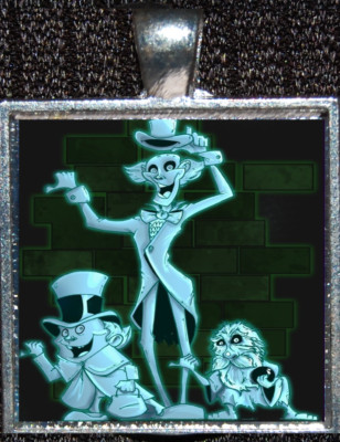 Haunted Mansion Hitchhiking Ghost Gus Ezra Phineas Necklace Disney Pendant WDW-image