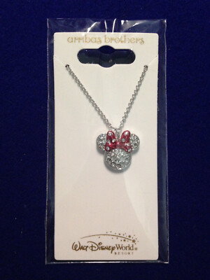 Disney Arribas Necklace Minnie Head Icon Bow Made with Crystals from Swarovski-image