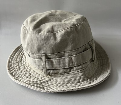 Walt Disney World Adult Size S/M Fisher Fisherman Beige Sun Hat Bucket Plain-image