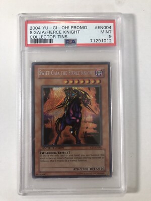 2004 Yu-Gi-Oh! Swift Gaia the Fierce Knight CTI-EN004 Collectors Tin PSA 9-image
