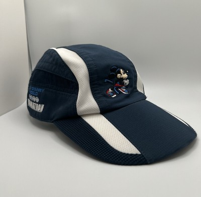 Vintage Walt Disney World Marathon Mickey Mouse Hat Cap One Size Blue White 2001-image