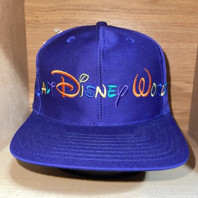 Vintage Walt Disney World Goofy Hat Co Men's Purple Snapback Cap - NEW WITH TAGS-image