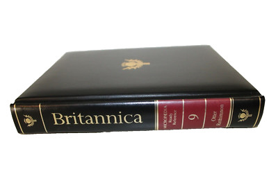 1987 VOLUME 9 Encyclopedia Britannica 15th Edition Otter Rethimnon Black Leather-image