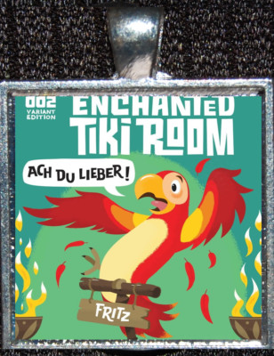Enchanted Tiki Room Adventureland Disneyland Disney WDW Silver Pendant Necklace-image