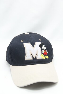 Walt Disney World Parks Baseball Hat Mickey Mouse Big M Unisex Strap Back Blue-image