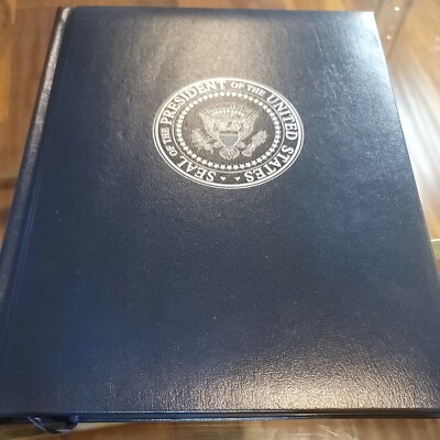 Our Country’s Presidents Hardcover Book National Geographic Leather Silver Gilde-image