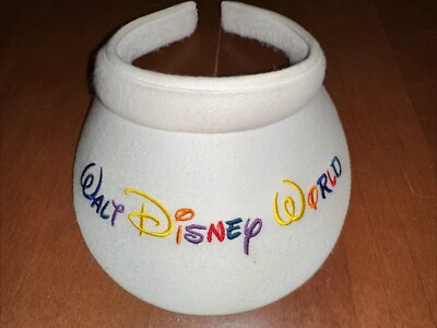 Vintage Official Walt Disney World White O/S Visor/Hat-image