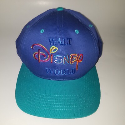 Walt Disney World Snapback Cap Size Adult OS Goofy's Hat Co Blue Aqua Red Yellow-image