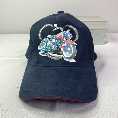 Vintage Walt Disney World America Motorcycle Adjustable Cap/Hat Collectible-image