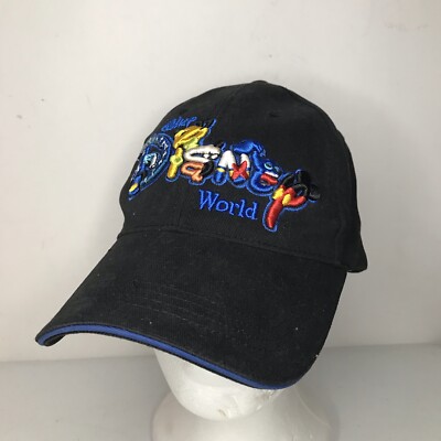 Walt Disney World Embroidered Baseball Cap Adjustable Hat Black Adult Unksex-image