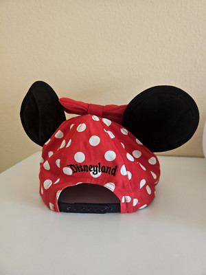 Minnie Mouse Ears Polka Dots Bow Youth Baseball Cap Hat Snap Walt Disney World-image