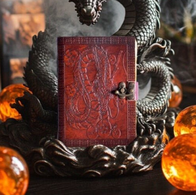 Dragon Ball Z Shenron Leather Blank Spell Book of Shadows grimoire Journal Anime-image