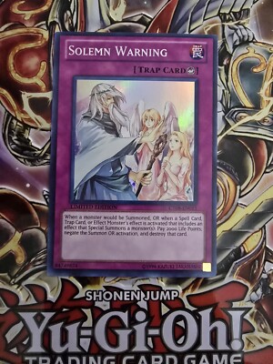 Yu-Gi-Oh! Solemn Warning CT08-EN015 Limited Super Rare NM -image