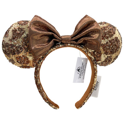 Disney Parks Giraffe Animal Print Sequin Limited Edition Minnie Ears Headband-image