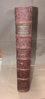 CURSUS MATHEMATICUS Gaspar Schott 1699 contemporary leather free S/H-image